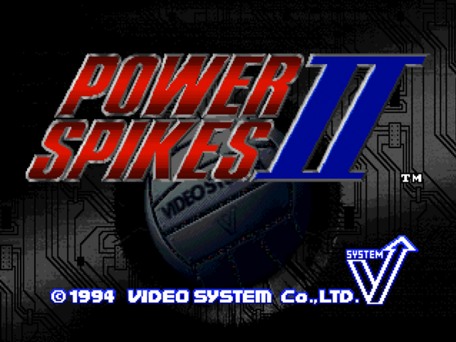 Power Spikes 2 title screen for Neo Geo CD